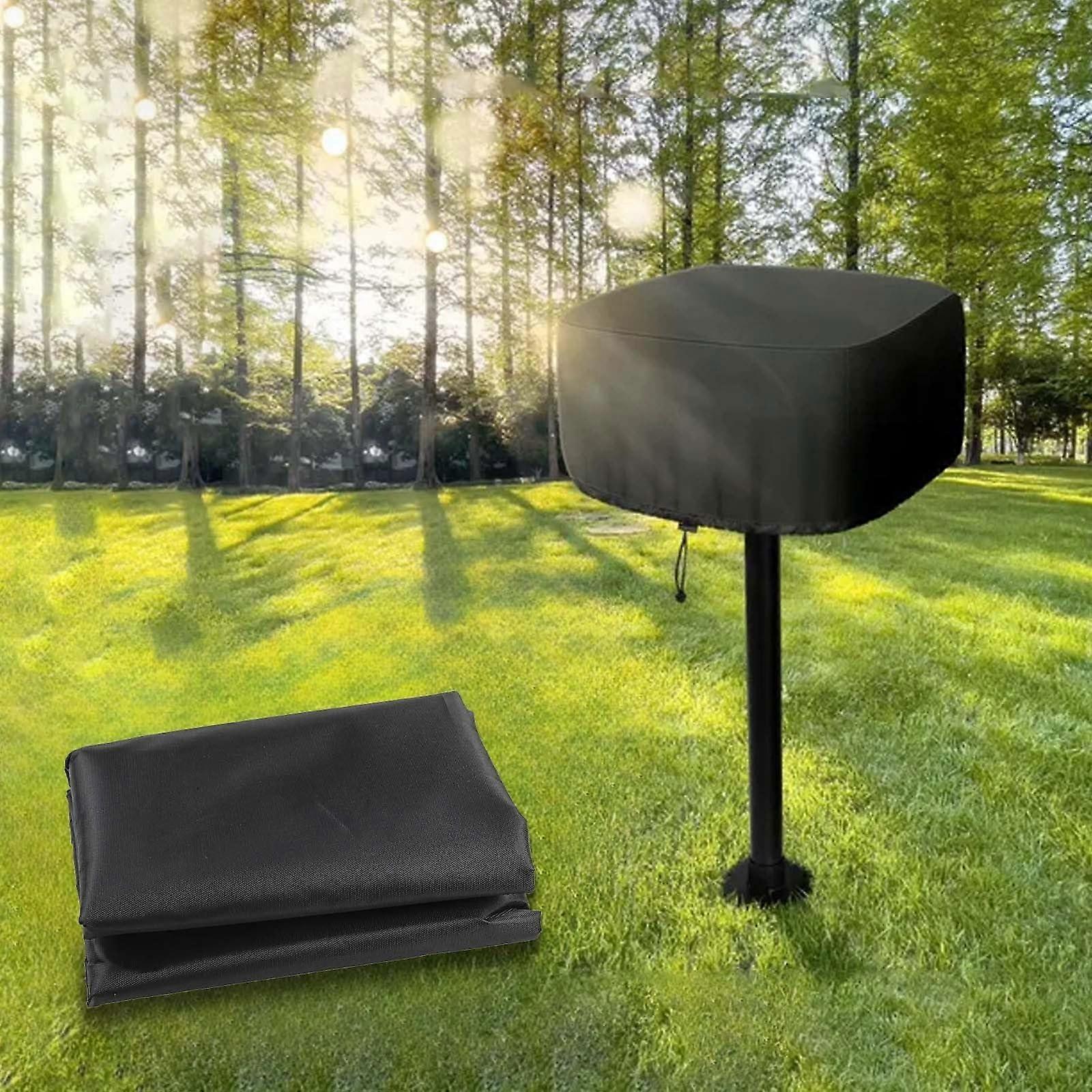 Waterproof Park Style Grill Cover 420D Oxford Fabric with Adjustable Windproof Drawstring