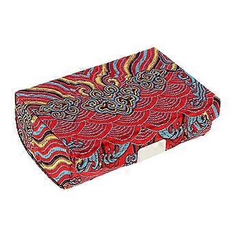 Étui à rouge à lèvres brodé 26-27 avec miroir, couleur bordeaux