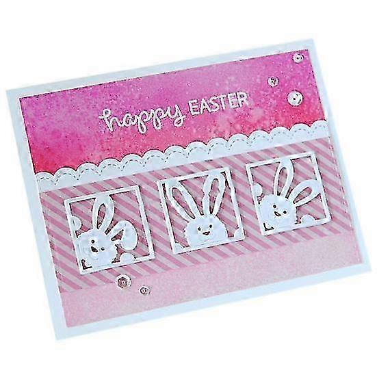 2025 3Pcs Easter Rabbit Cutting Die DIY Scrapbooking Paper Cards Embossing Stencil