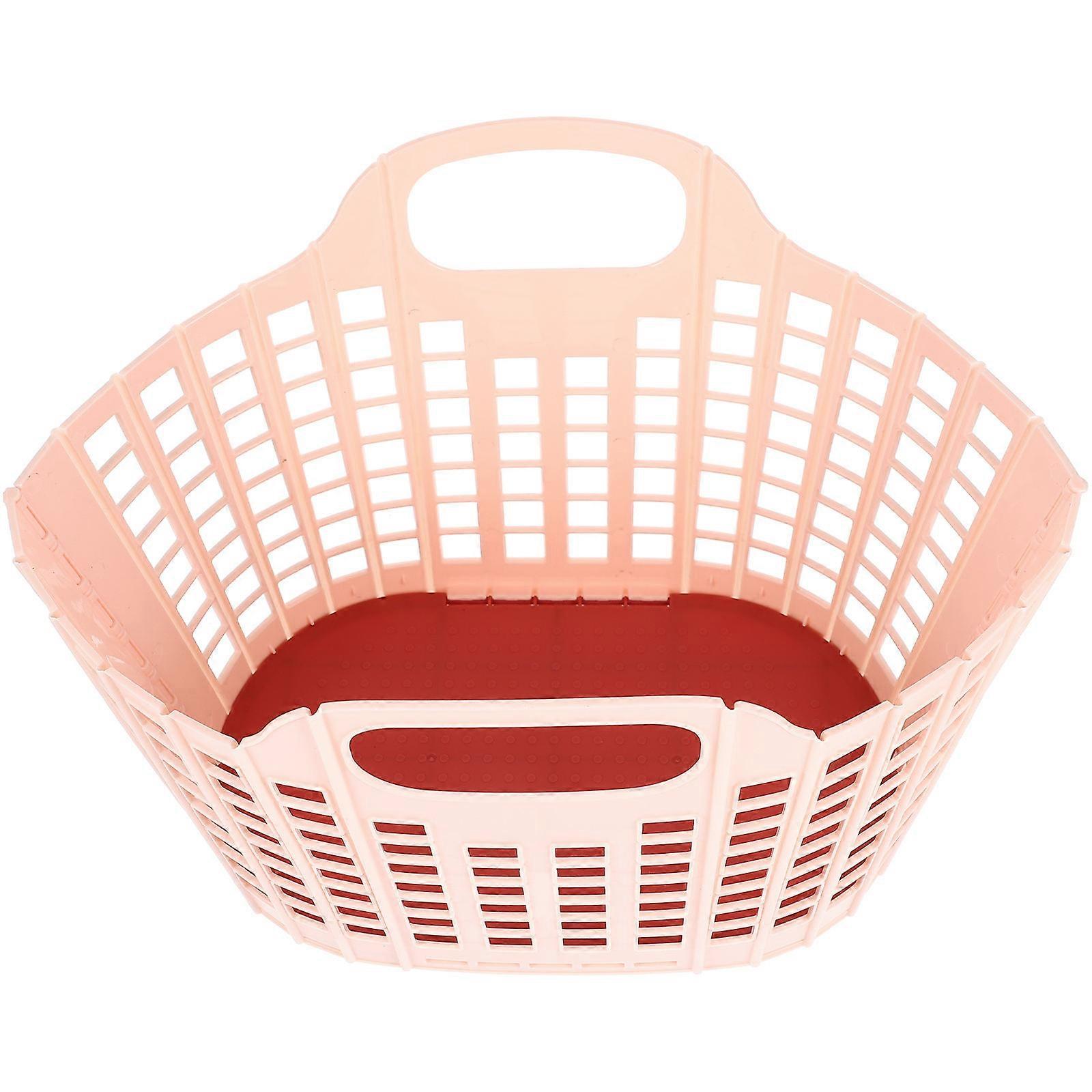 Woven Storage Basket Foldable Multi Purpose Pink 11.20X8.06X5.50in 1Pack