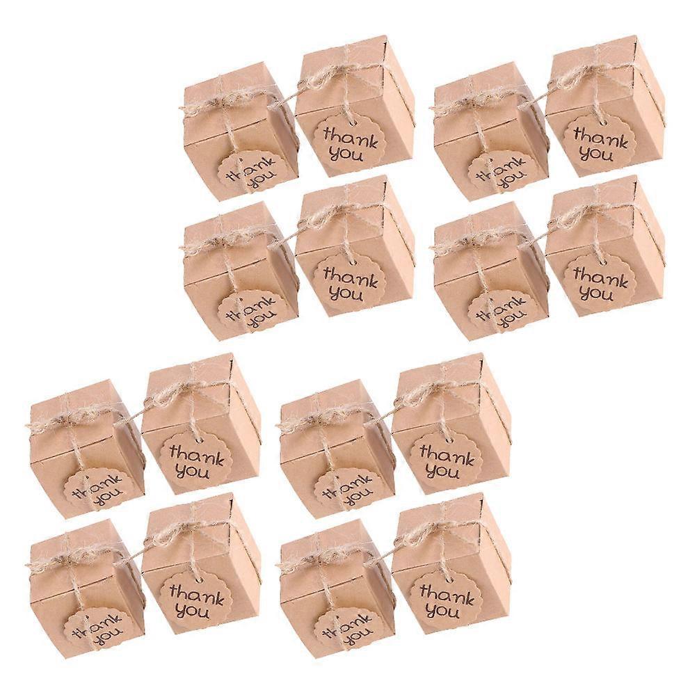 Kraft Paper Gift Box Candy Case for Storage Use 50Pcs Pack