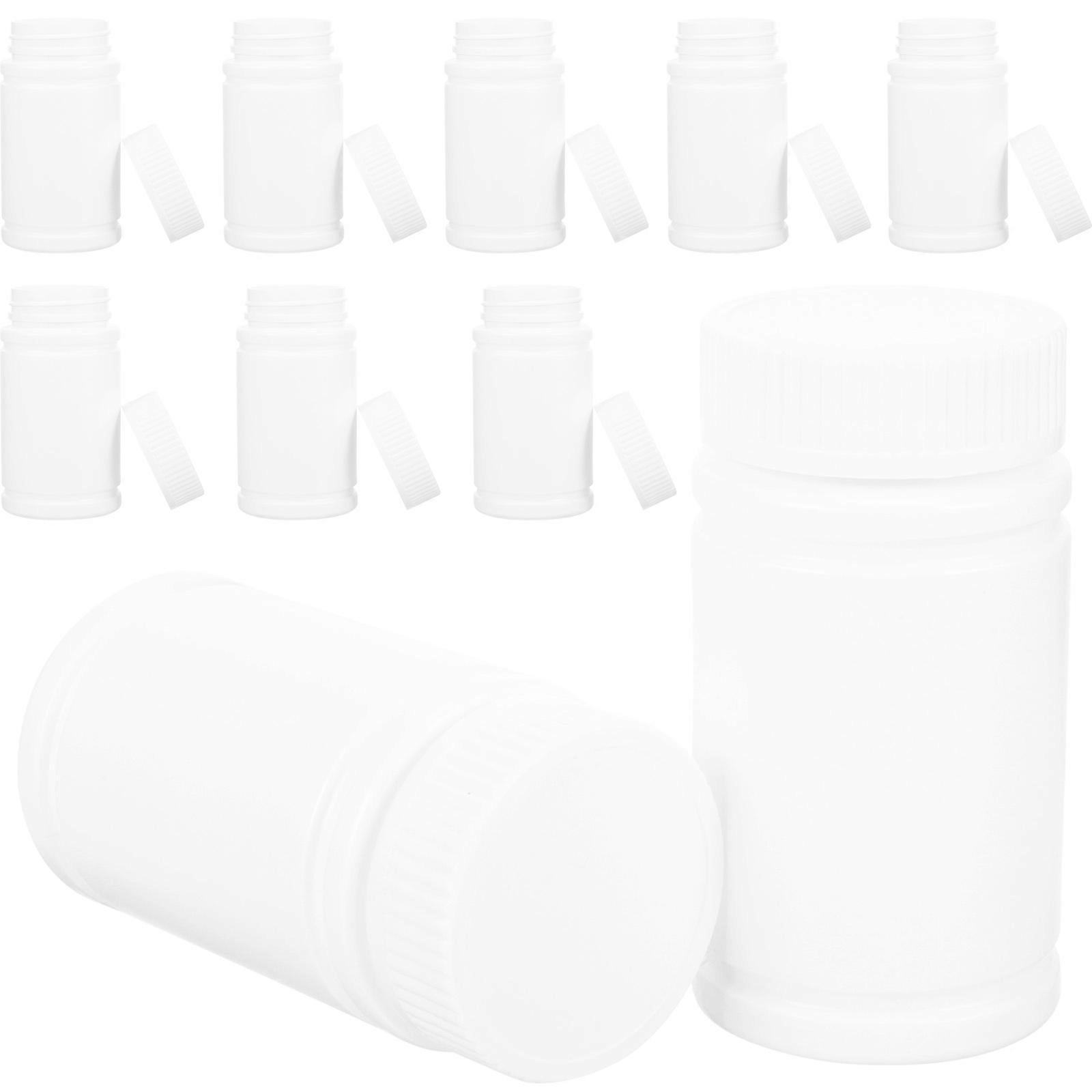 Medicine Storage Empty Bottle Holder with Screw Caps for Tablets 20Pcs
