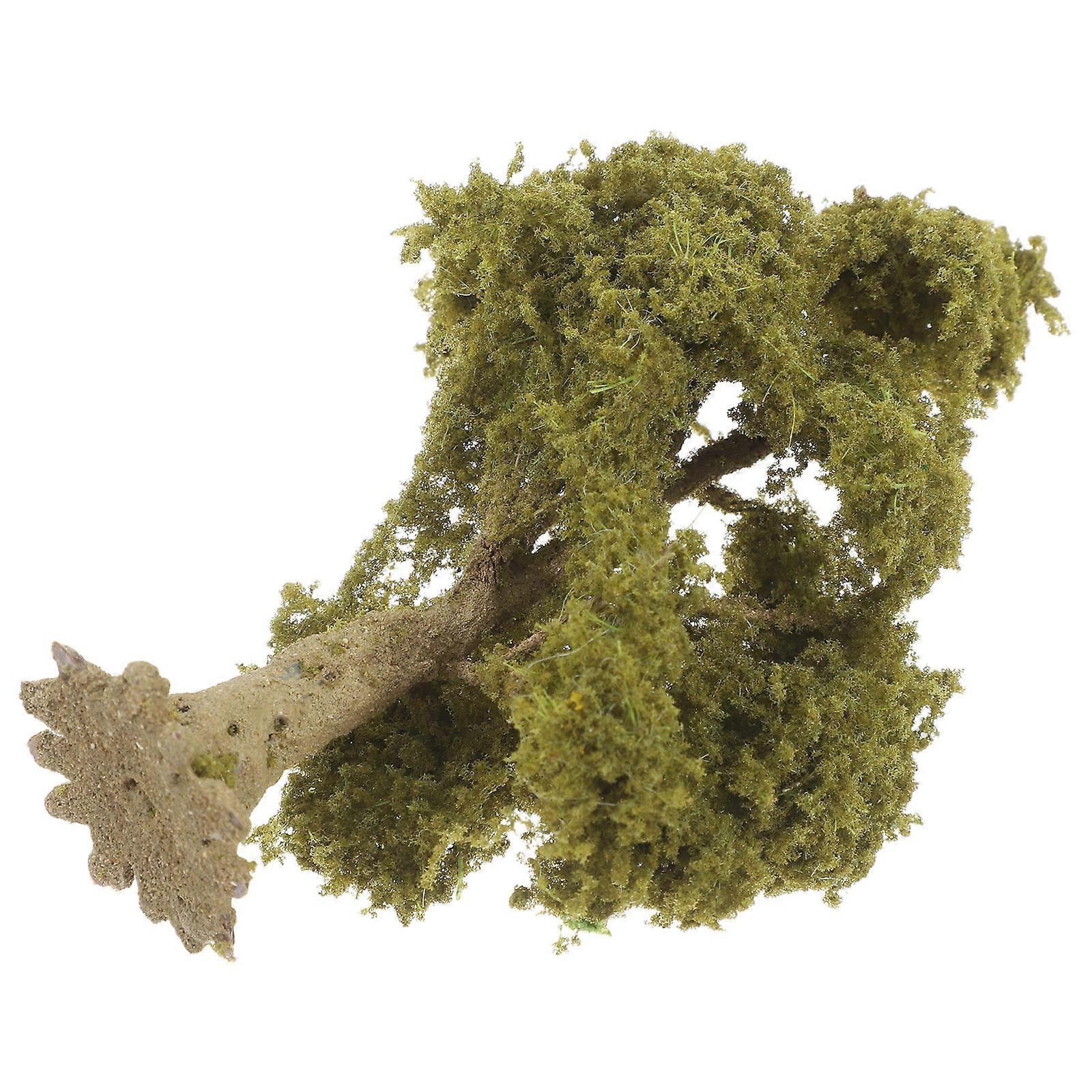 Miniature Plastic Wire Flower Tree for Micro Landscape 3Pcs Khaki Model