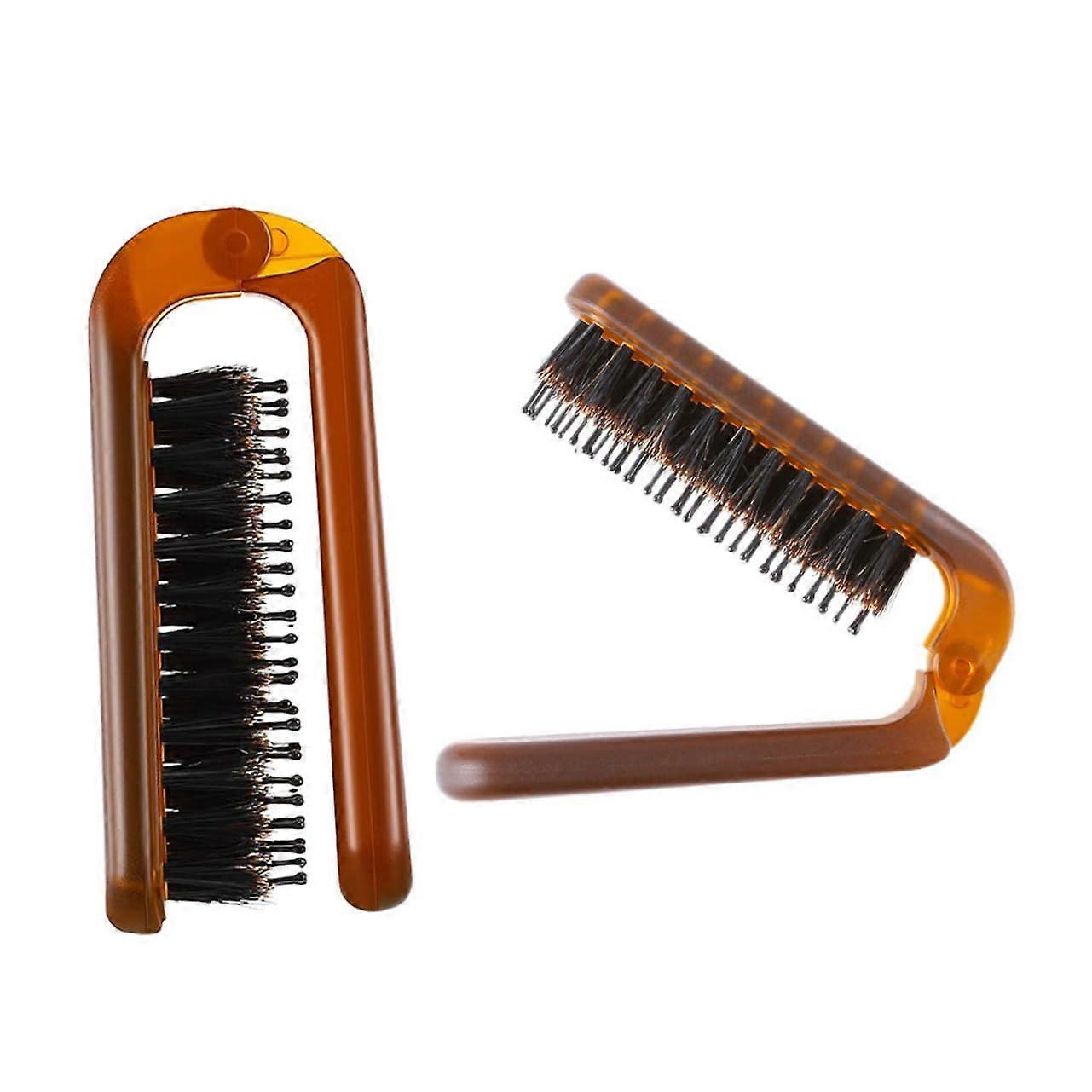 2pcs Folding Hair Comb Set for Men with Smooth Rounded Teeth and Ergonomic Pocket Design