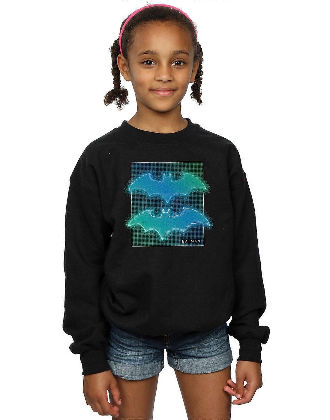 DC Comics Girls Batman Grid Gradient Sweatshirt