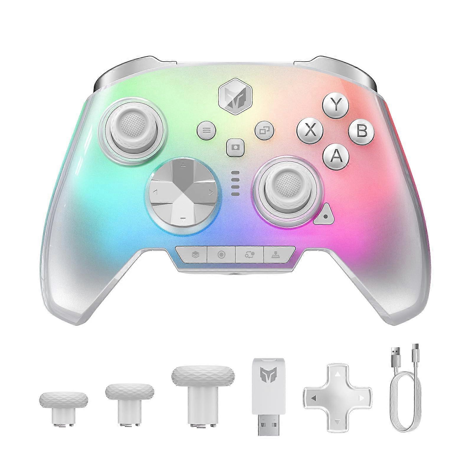 Wireless Gaming Controller with 2000Hz Polling Rate, RGB, Gyro for PC, Switch, iOS, Android