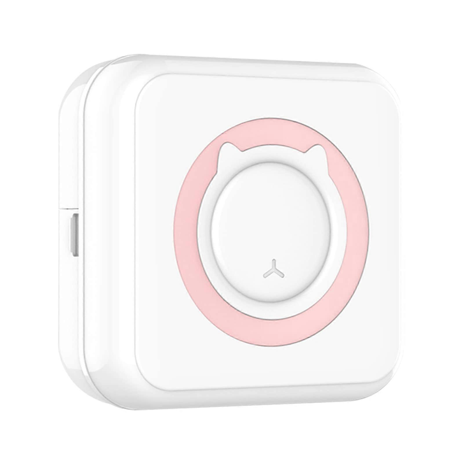 Mini Photo Printer Wireless Bluetooth Multifunction for Smartphone with 11 Paper Rolls 57mm Pink