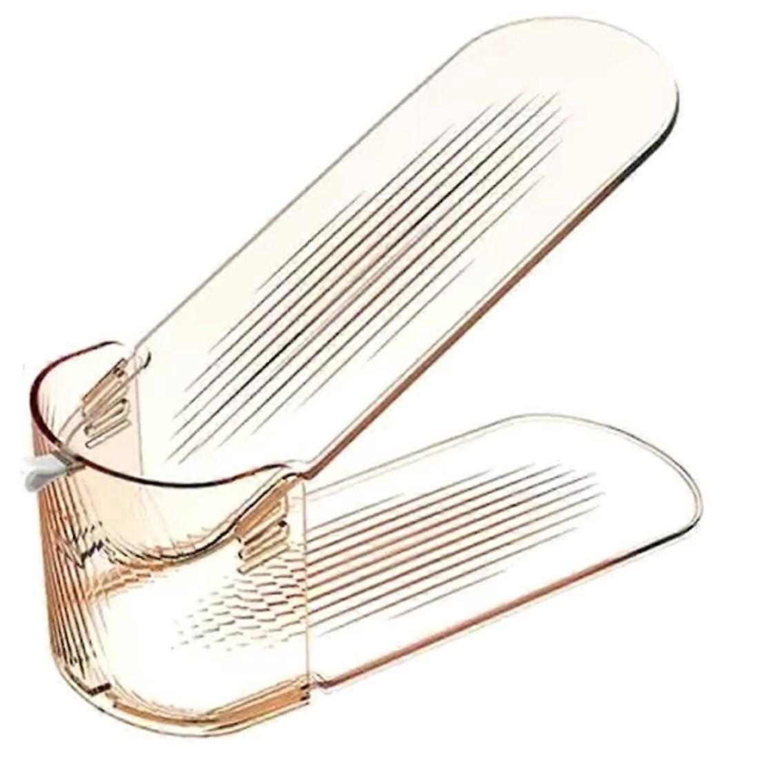 10Pcs Integrated Shoe Support Shoe Cabinet Storage Shoe Storage Rack Space-Saving Removable Double-Layer Adjustable C