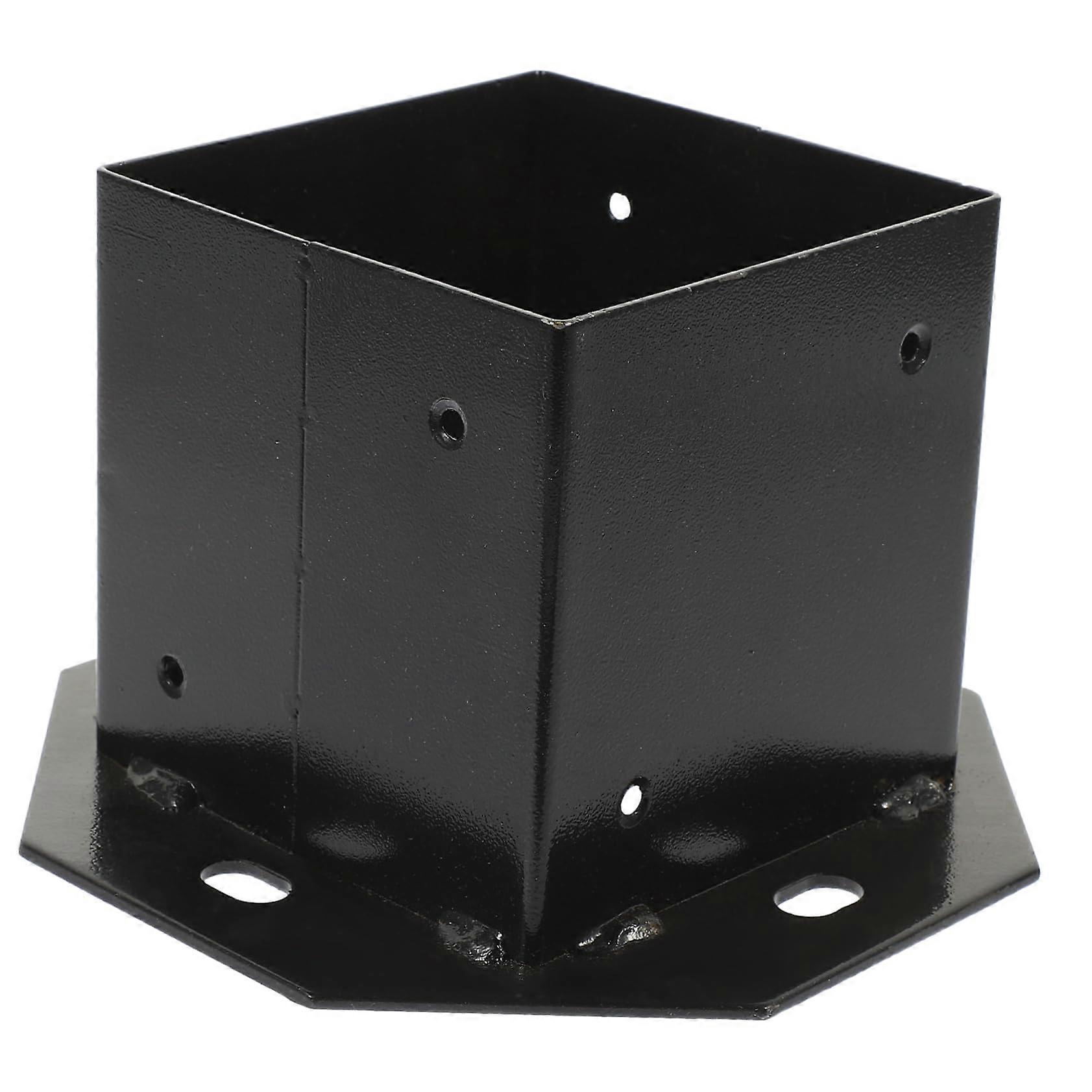 Square Deck Post Base Bracket for Railings, Easy Installation, CorrosionResistant Metal Support