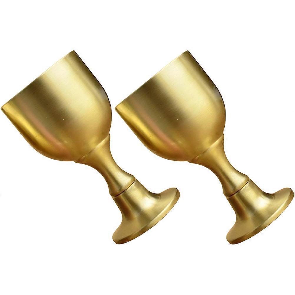 Copper Wine Cup for Household Use 2Pcs Multi-Function Set