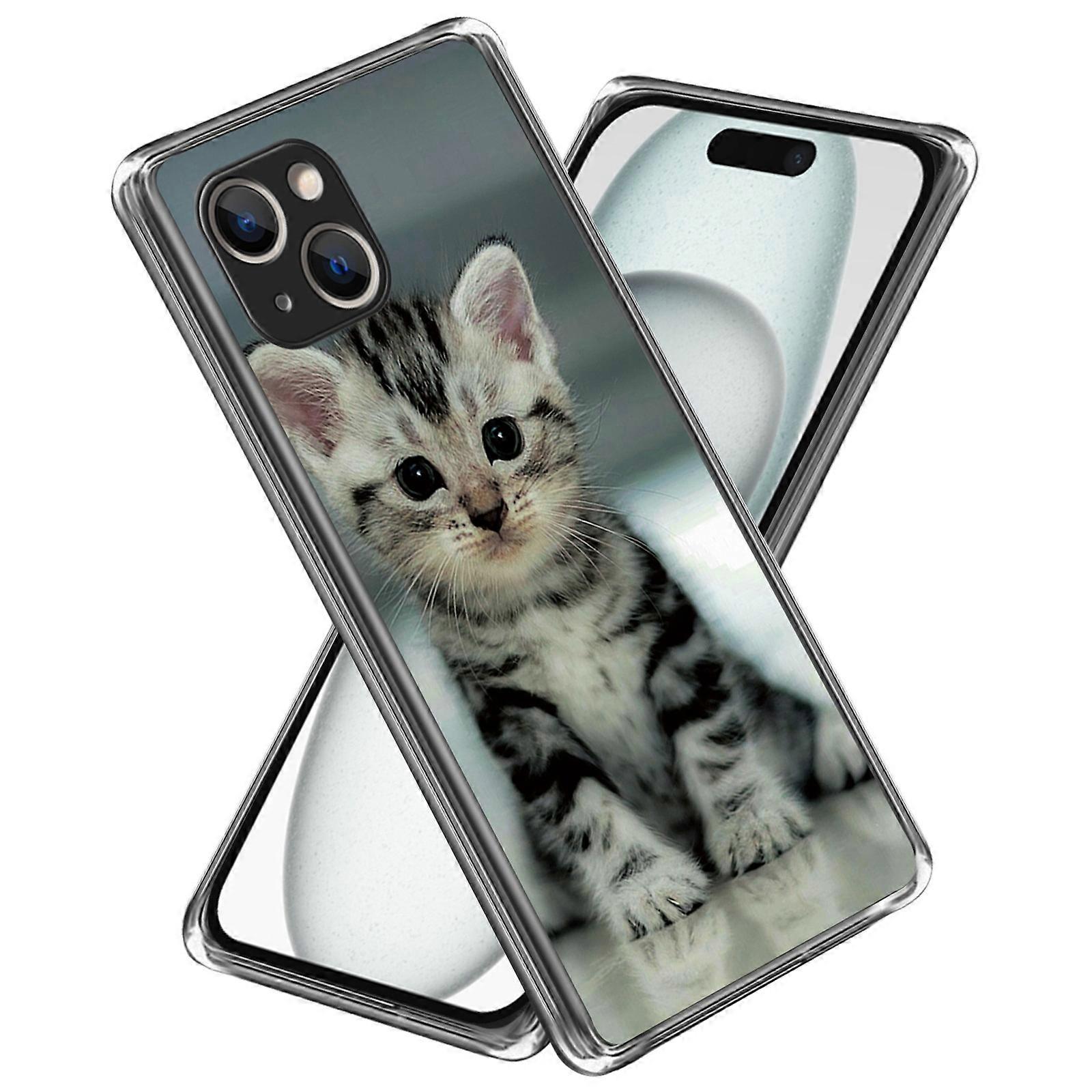 For iPhone 15 Soft TPU Case Mobile Phone Cover IMD Pattern Printing