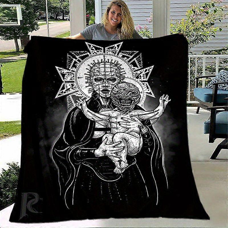 Hellbound 666 Dark Mother Horror Blanket  Soft Flannel