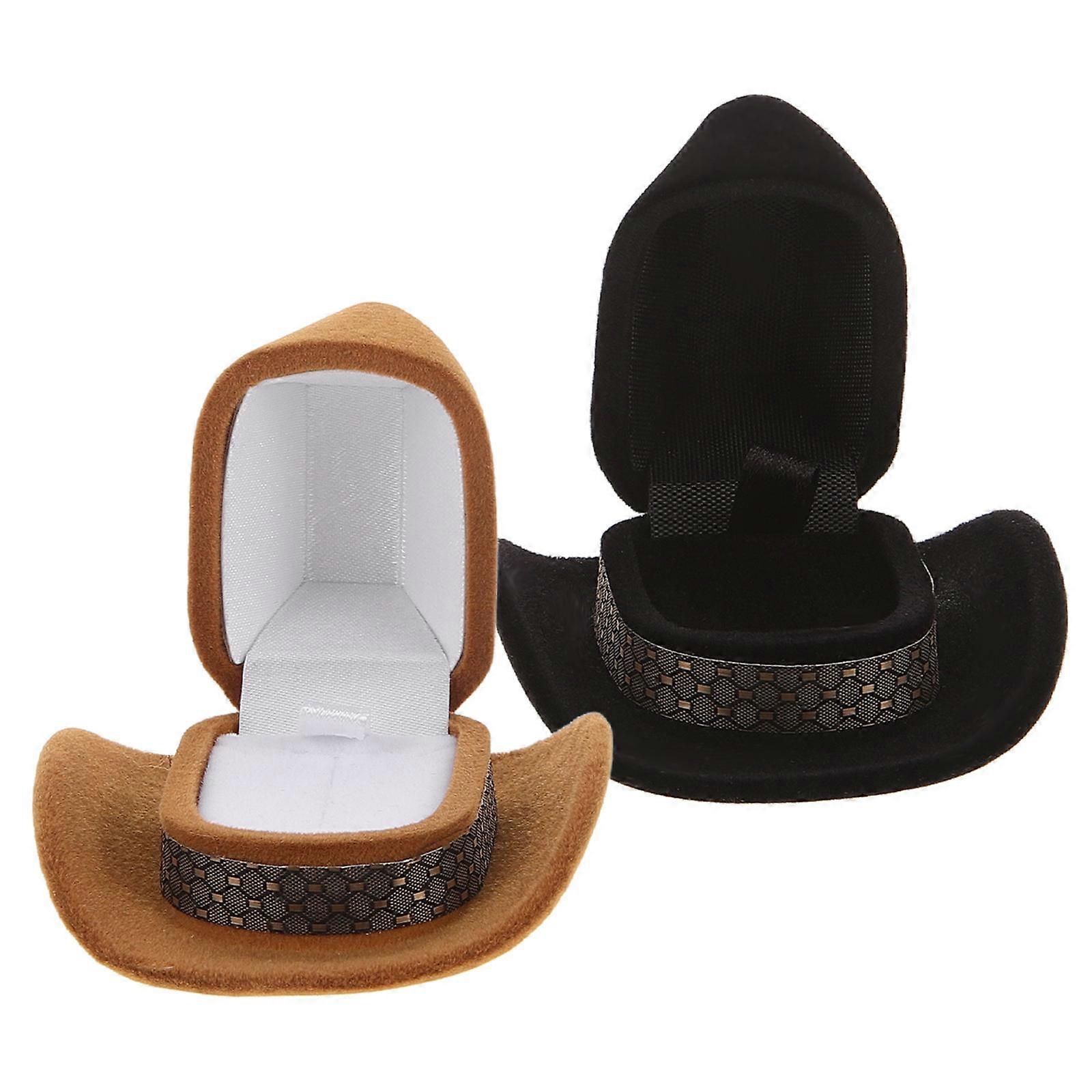Ring Storage Box for Wedding Ceremony with 8Pcs Hat Shape Containers