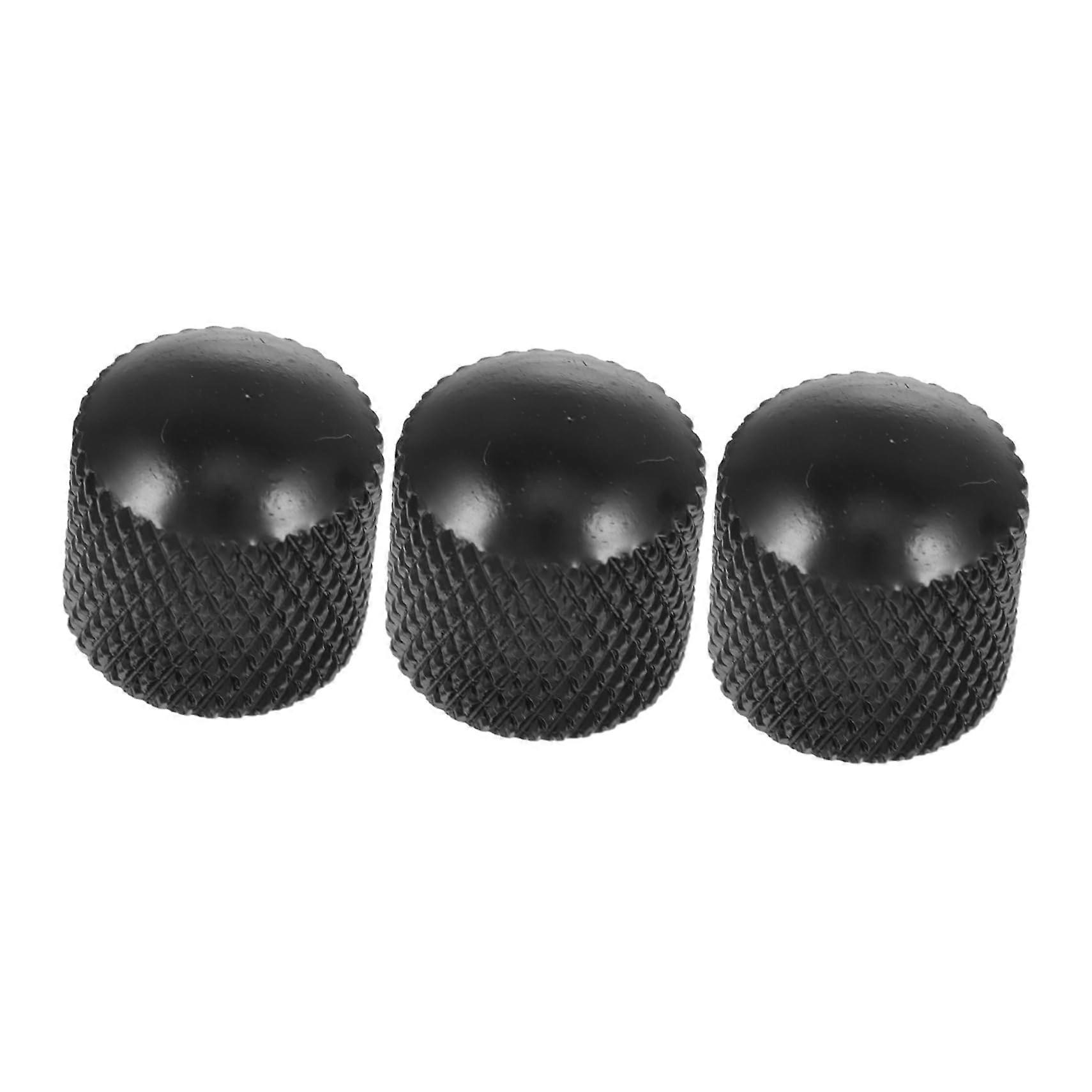 Electric Guitar Knobs Set 3pcs Durable Metal Volume Control for Electric Bass Replacement