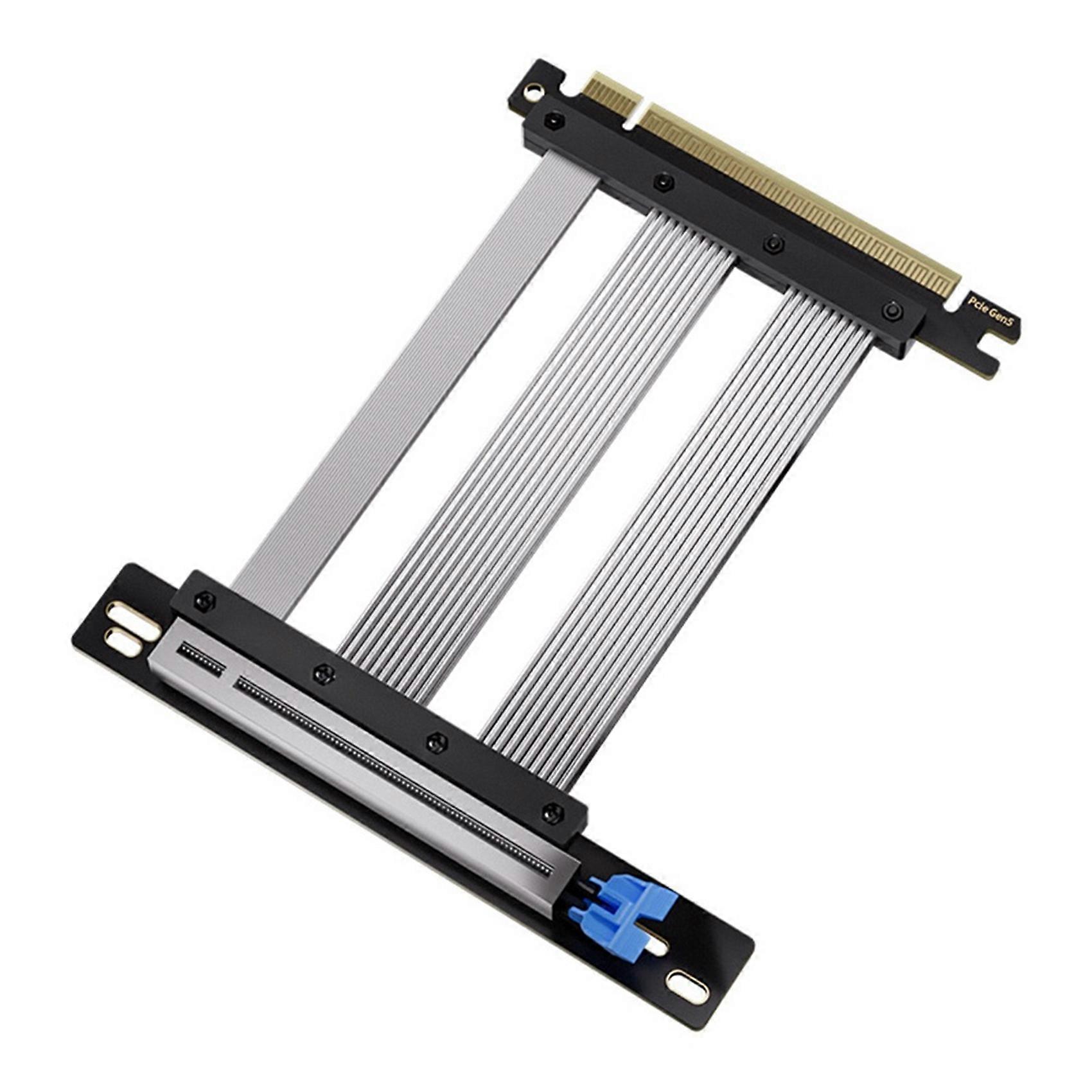 5.0 PCIE X16 Riser Cable Graphics Card PCI-E X16 5.0 GPU Extension PCI Riser Shielded Extender for