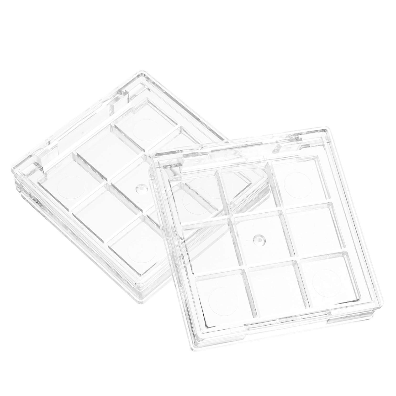 Empty Eyeshadow Palette 2pcs Compact Travel Size Refillable Case for Eye Makeup Storage