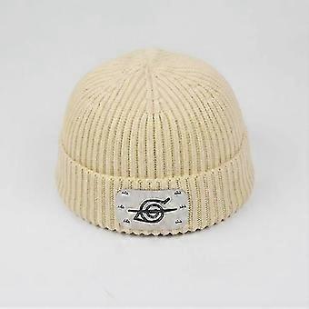 Anime Casual Beanies for Men Women Knitted Winter Hat Solid Color Hip-hop Konoha Hat Unisex Cap