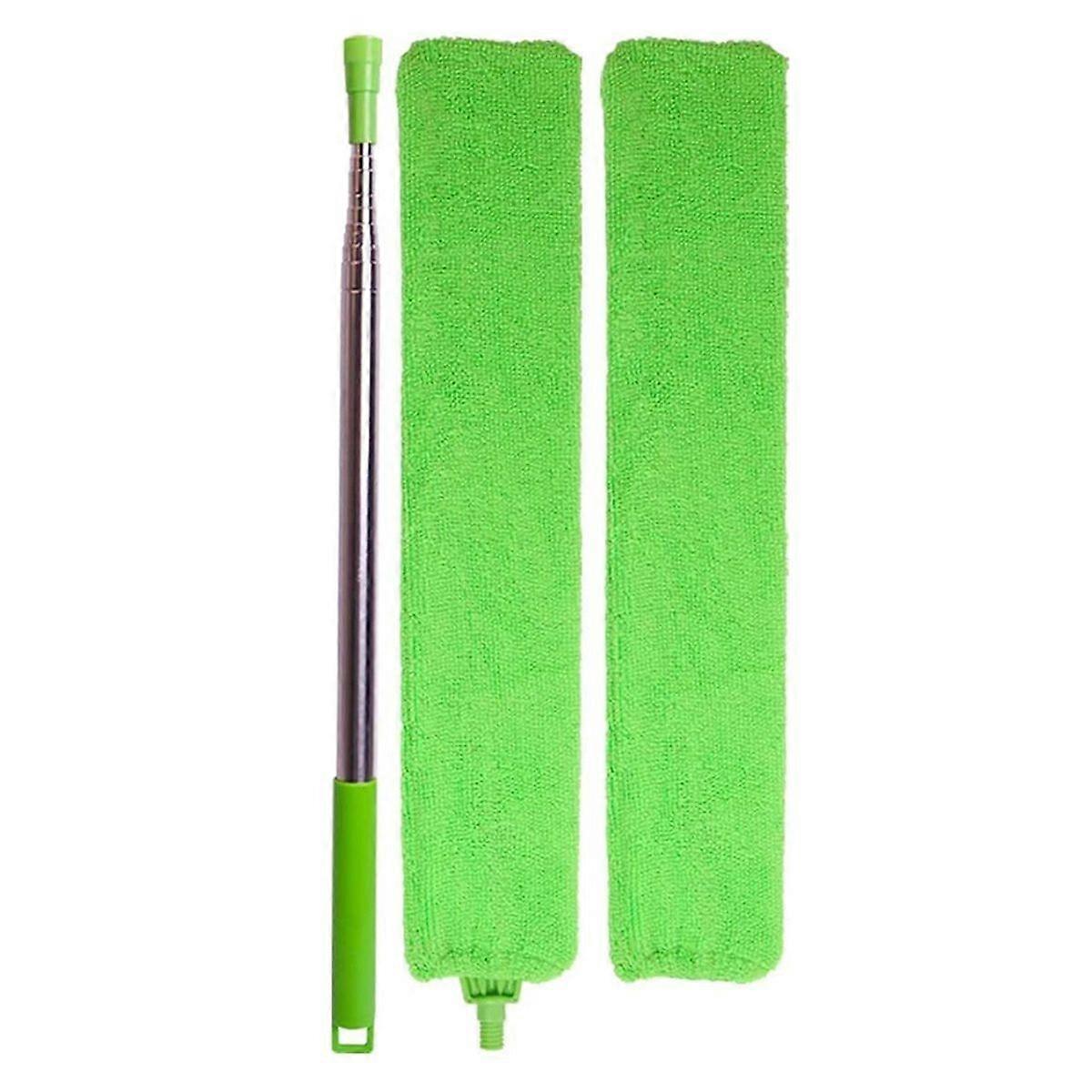 Retractable Dust Cleaner for Under Appliances, Flat Duster with Telescopic Pole