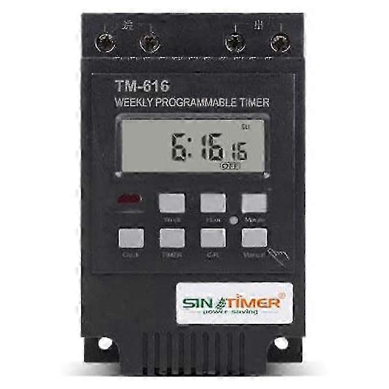 Tm616 30amp 4pins 7 Programmable Timer Din Rail Mount Timer Switch Digital Timer 110v Ac Programma