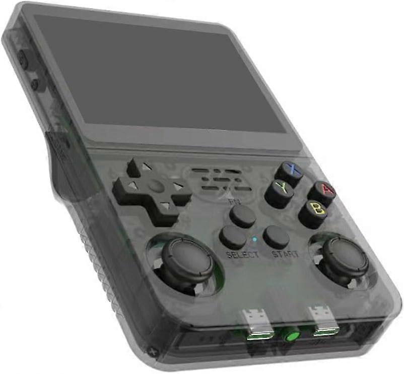 Retro Handheld Game Console R36S with 3.5' IPS Screen, Open Source Linux System, 128G TF Card, Black