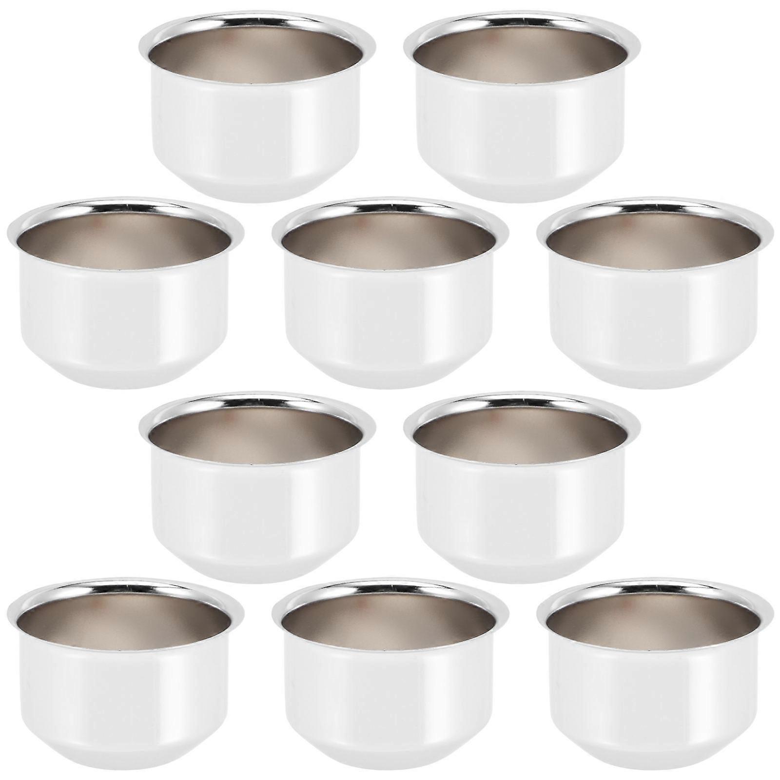 Metal E27 Lamp Holder Cup for Lighting Use Silver 10Pcs Lamp Socket Accessories
