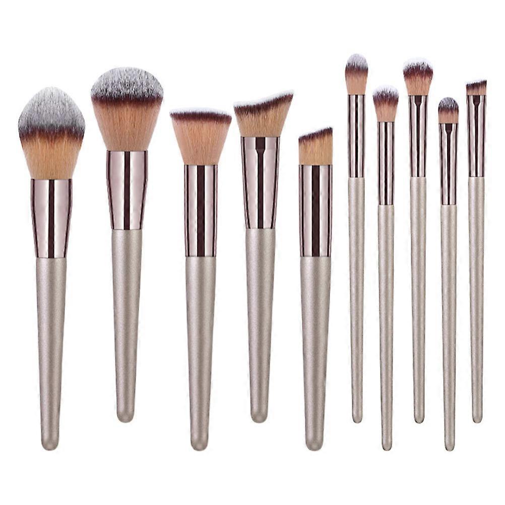 Makeup Brush Kit Foundation Brushes for Makeup Use 10Pcs Cosmetic Brush Set