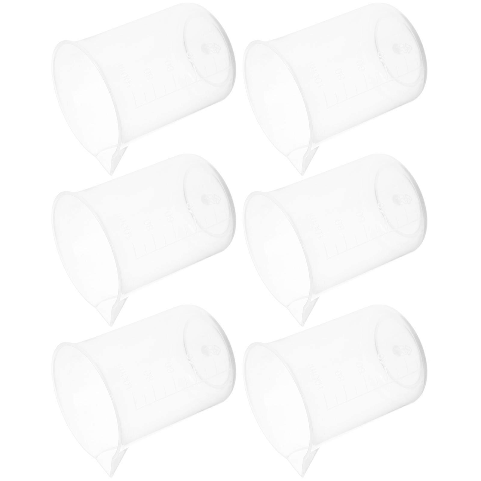 Plastic Measuring Cup 6Pcs for Accurate Liquid Measuring in Lab Use