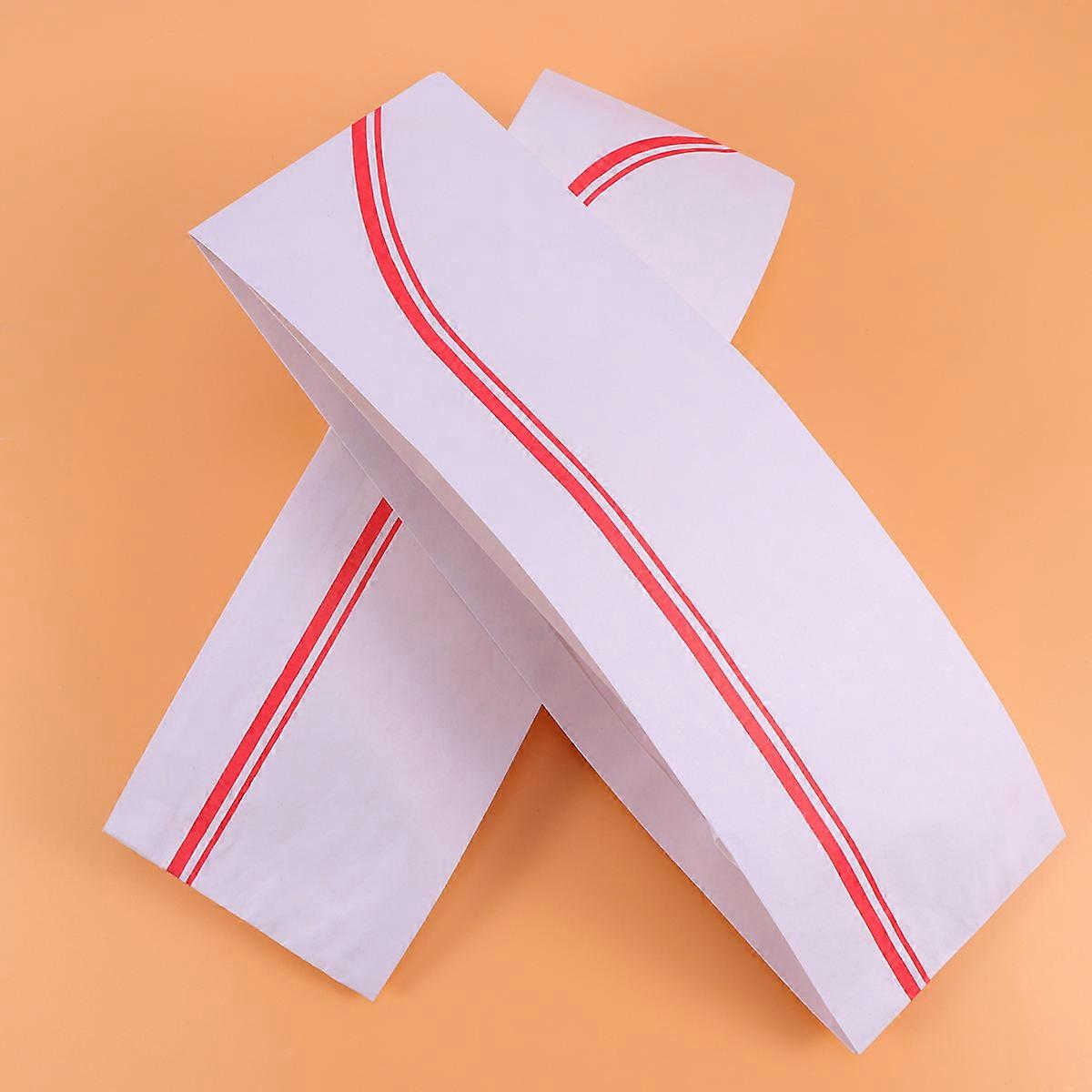 Chef Cap Disposable Chef Hat for Cook 50Pcs Red Lightweight Kitchen Hat
