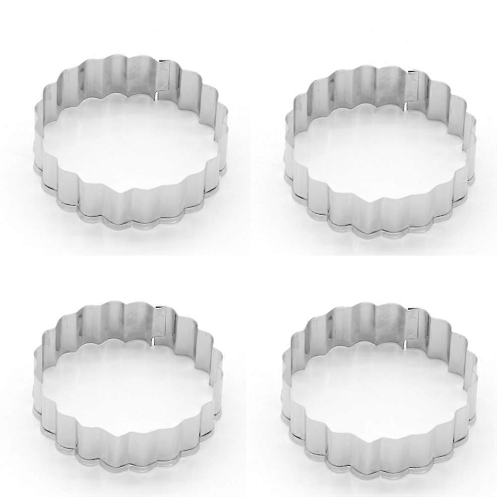 Baking Mold Stainless Steel Round Shape for Cookie Making 5Pcs Set