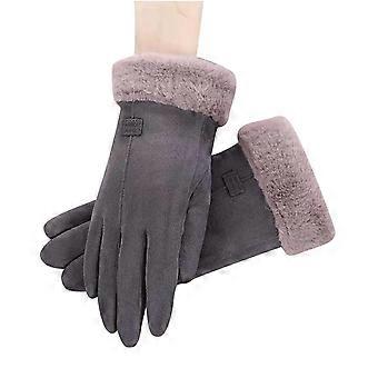 Dames winterhandschoenen met touchscreen, fleecevoering, winddicht, geschikt voor fietsen, autorijden en outdooractiviteiten – elastische manchet, zachte voering