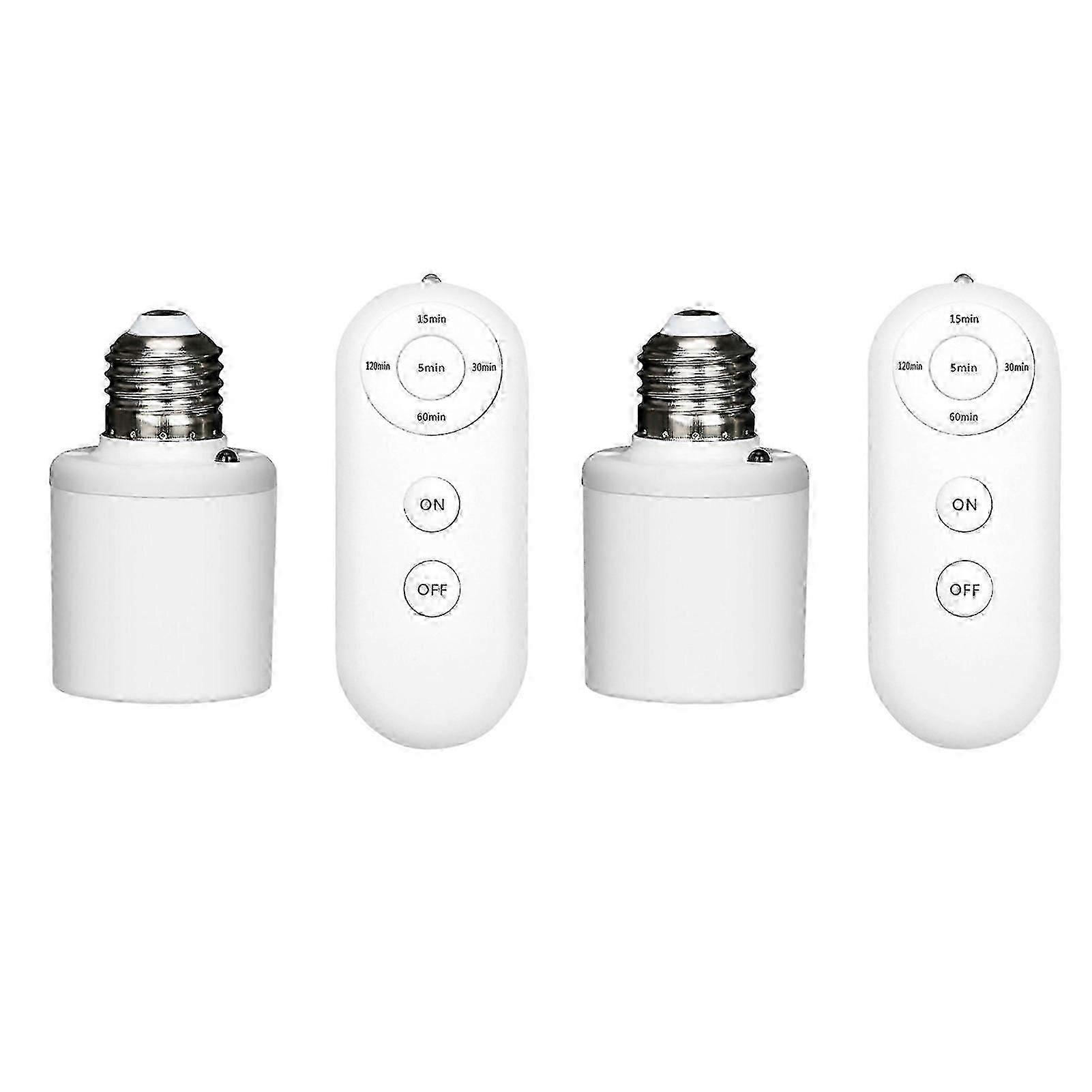 E27 Remote Control Light Socket Smart Wireless Lamp Holder with Timer (15/30/60/120min) Edition 0210