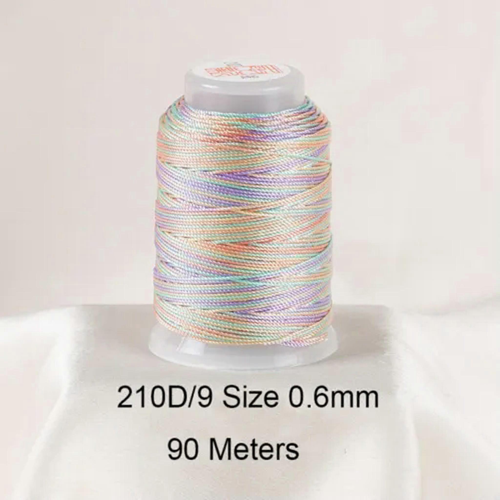 One Spool Variegated Polyester Sewing Embroidery Thread String 210D/9-4#