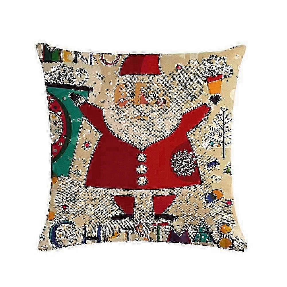 1pc Merry Christmas Pattern Pillowcase