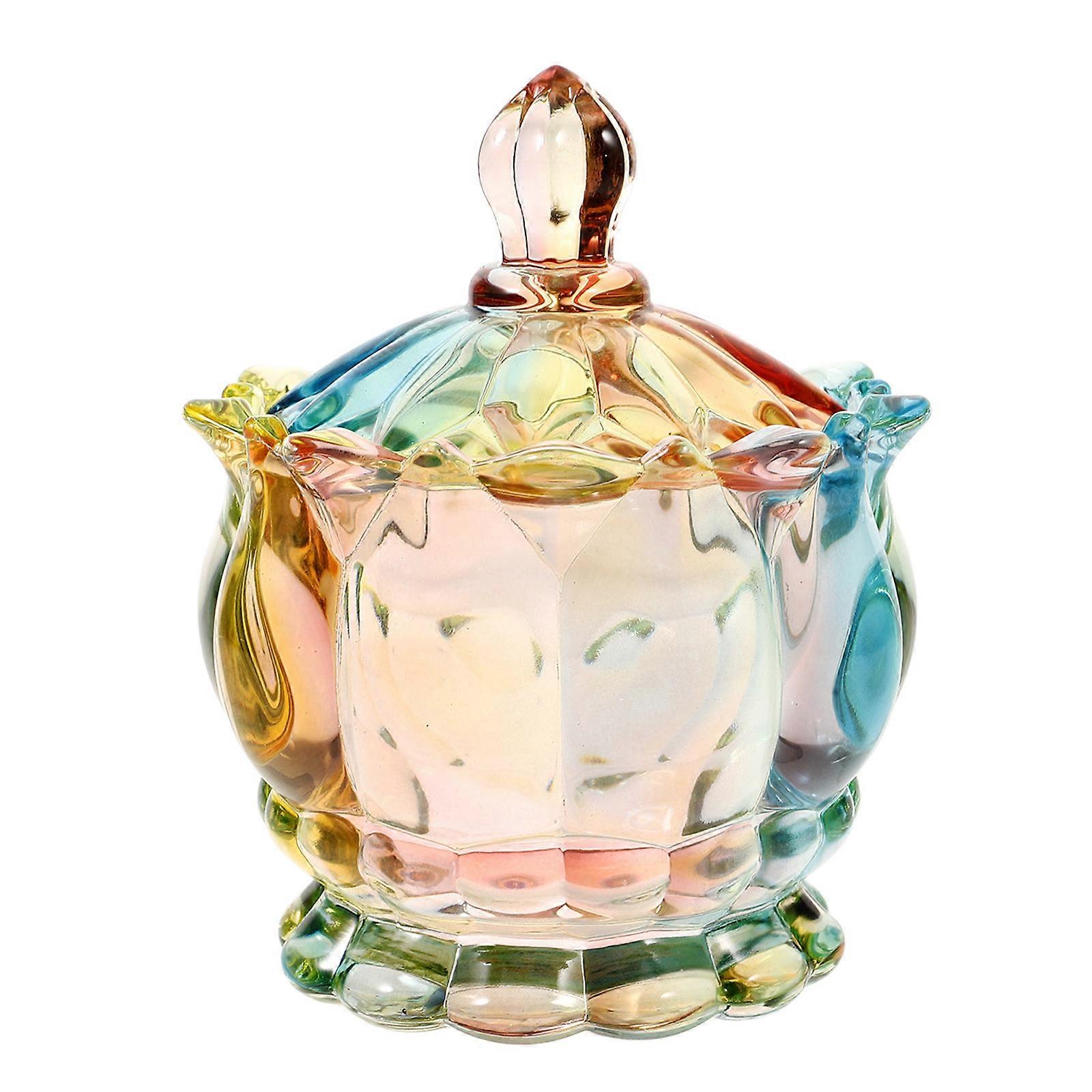 Multi Glass Jar for Storage Use 3Pcs Candy Container with Lid Set