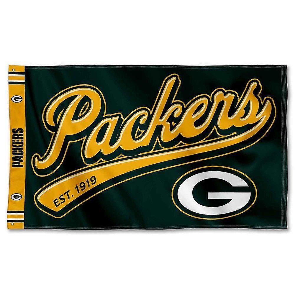 Green Bay Packers Script Logo Flag Q0816