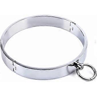 Gargantilla unisex de acero inoxidable con aro en O - Collar corto de metal ajustable para hombres y mujeres, 14 cm Estilo 1