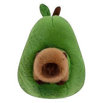 Avocado Capybara Plush Toy Realistic Capybara Stuffed Animal Soft Stuffed Capybara Avocado Food Plushie Pillow Doll 35cm