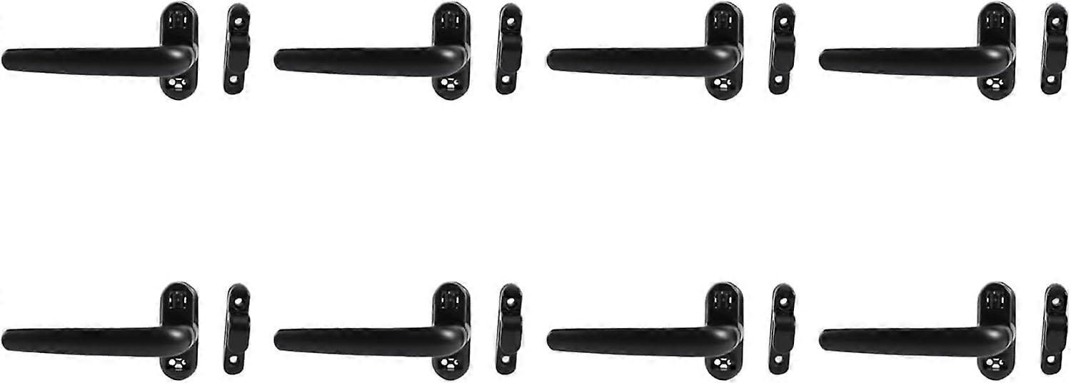 8X Door and Window Handle Lockable Black Casement Window Lock Handle