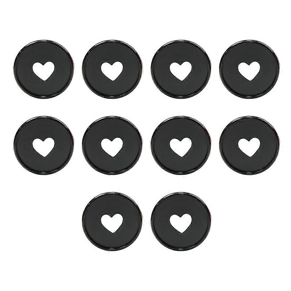 Notebook Discs Binder Discs for Loose-Leaf Binding 10Pcs Black ABS Material