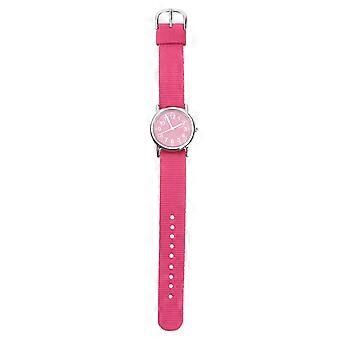 Kids Waterproof Watch Rosy Braided Watch Band with Quartz Movement
