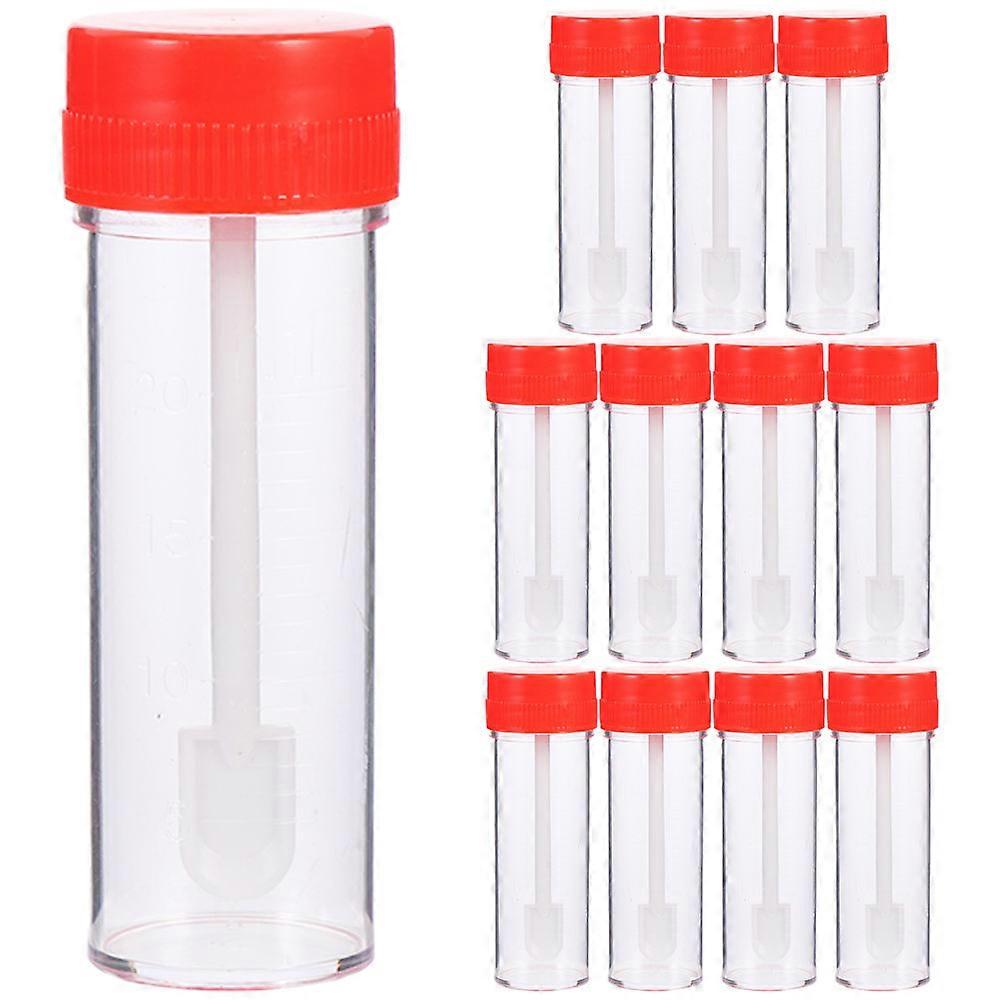 Sampling Tubes Transparent Stool Sampling Tubes for Medical Use 12Pcs