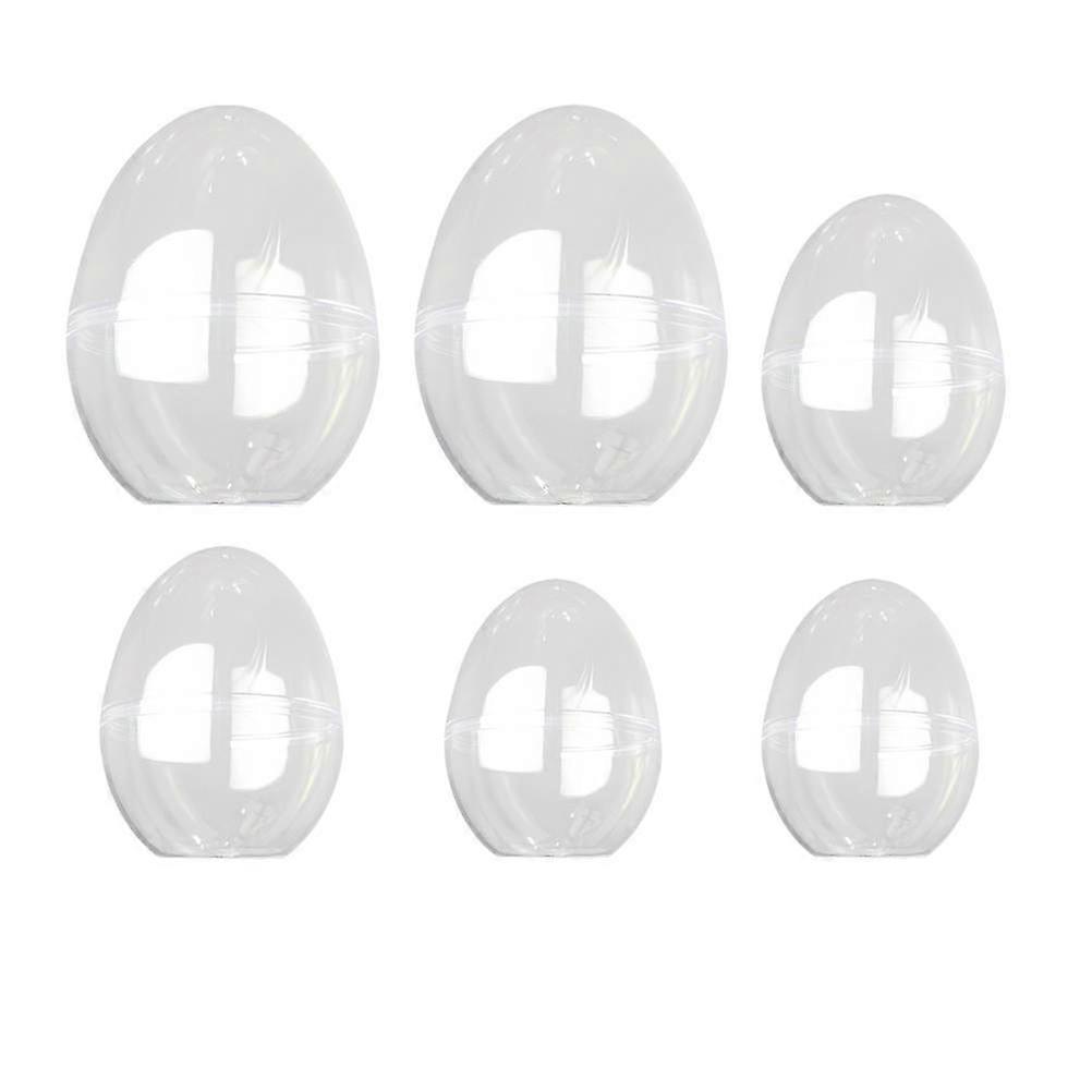 Plastic Storage Box for Storage with 6Pcs Transparent Egg Shell Containers