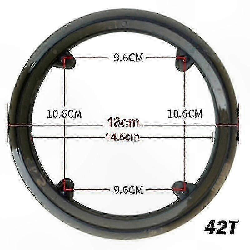 Cache-manivelle universel pour vélo, compatible avec les plateaux 42, 44, 46, 48 et 52 dents. Protection optimale de la chaîne et de la roue.
