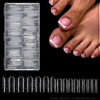 Universals Nail Extension Forms 150Pcs Double Ended Design for Natural Look ABS Storage Container Included