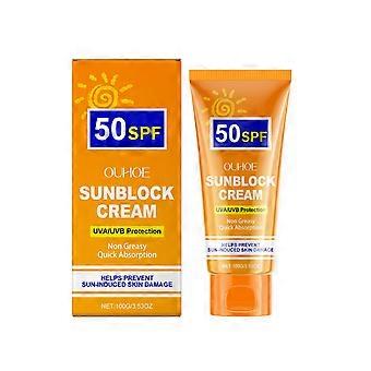 Sonnenschutzcreme mit Lichtschutzfaktor 50, langanhaltend, feuchtigkeitsspendend, aufhellend, ölregulierend, wasserfest, schützt vor Sonneneinstrahlung