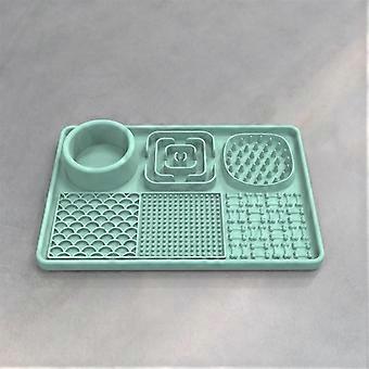 Dog & Cat-Specific Licking Mat Slow Feeder Bowl,Advanced Slow Food Bowl with Suction Cups, Used to Relieve Dog Anxiety-A