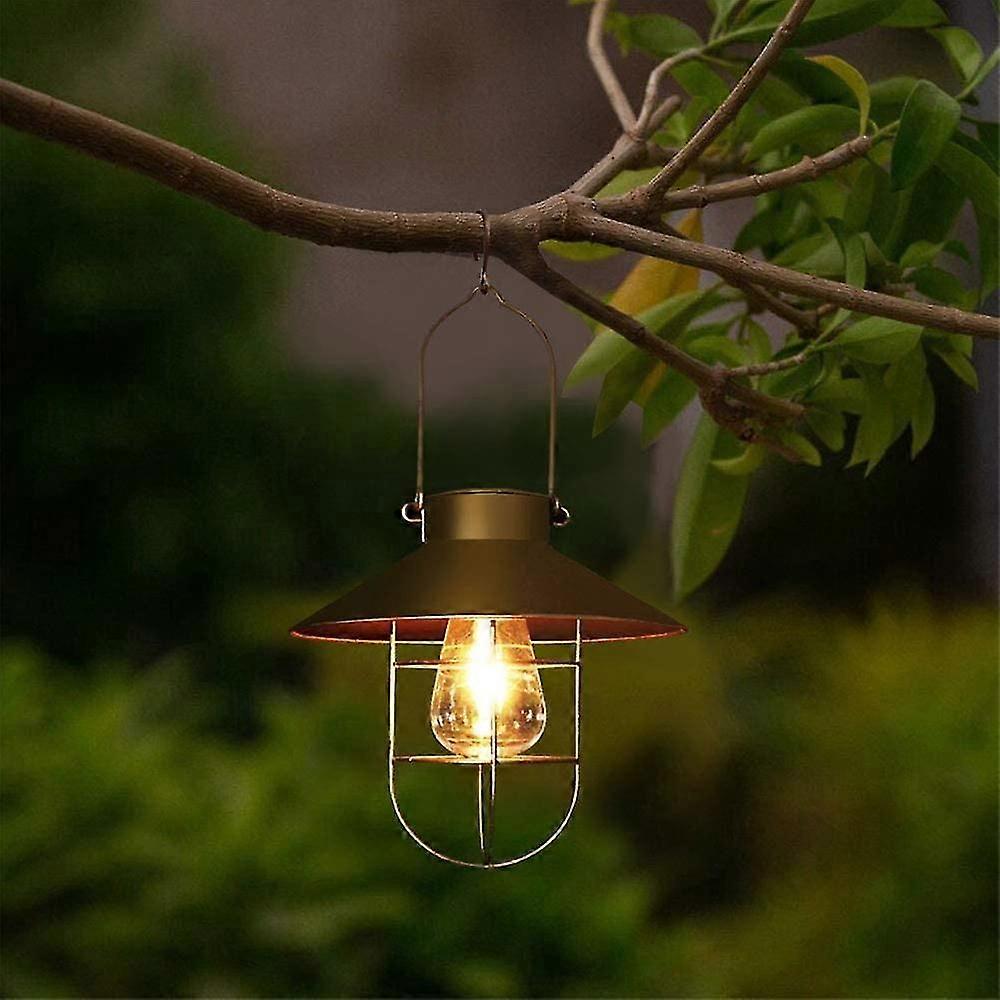 Hanging Solar Lantern With Hook, Led Solar Light With Warm White