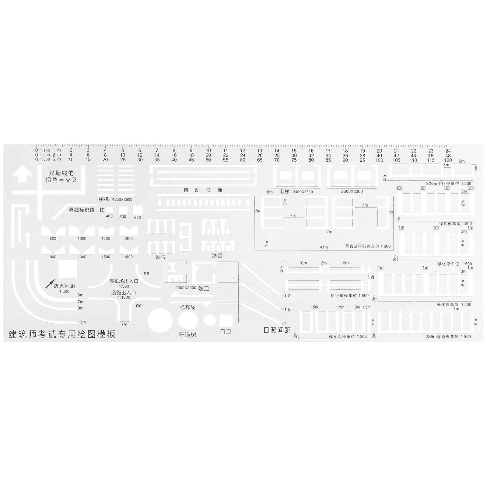 Geometric Stencil Drafting Ruler Plastic Drafting Tool Architecture Supplies