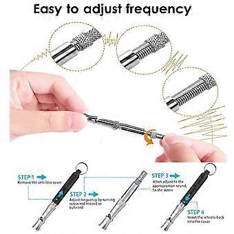 Adjustable Ultrasonic Silent Dog Whistle 2-Pack to Stop Barking