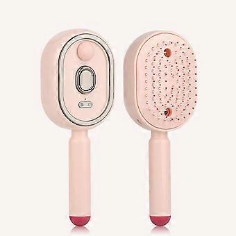 Multifunctional Spray Massage Air Cushion Hair Brush, Vibration & Red Light Detangling Brush with Mist for Dry Frizzy Hair